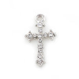 10pcs Cross Rhinestone Dangle Charms Pendant DIY for Bracelet Necklace Bag