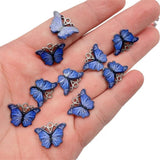 20Pcs Colorful Butterfly Enamel Charms for Jewelry Making