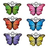 20Pcs Colorful Butterfly Enamel Charms for Jewelry Making