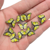 20Pcs Colorful Butterfly Enamel Charms for Jewelry Making
