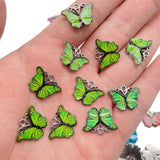 20Pcs Colorful Butterfly Enamel Charms for Jewelry Making