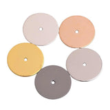 0.5mm Plating 5-Color Single Hole Round Label for DIY Jewelry