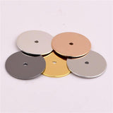 0.5mm Plating 5-Color Single Hole Round Label for DIY Jewelry