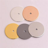 0.5mm Plating 5-Color Single Hole Round Label for DIY Jewelry