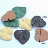 Heart Leaf Charms 6pcs/lot 30mm DIY Jewelry Earring Making