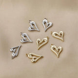 Copper Hollow Heart Charms 2pcs/lot DIY Jewelry Making Accessories