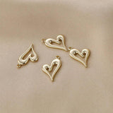 Copper Hollow Heart Charms 2pcs/lot DIY Jewelry Making Accessories