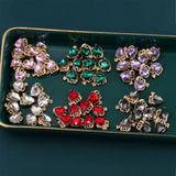 10Pcs Heart Crystal Charms Love Rhinestone Pendants DIY Earrings Necklaces
