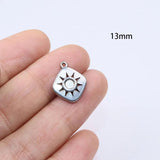 5pcs 15mm Stainless Steel Coin Charms Pendant DIY Jewelry Unfading Colorless