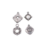 5pcs 15mm Stainless Steel Coin Charms Pendant DIY Jewelry Unfading Colorless