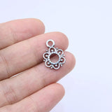 5pcs 15mm Stainless Steel Coin Charms Pendant DIY Jewelry Unfading Colorless