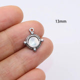 5pcs 15mm Stainless Steel Coin Charms Pendant DIY Jewelry Unfading Colorless