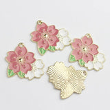 Cherry Blossoms Flowers Charms Pendant 10pcs/lot DIY Jewelry Making
