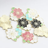 Cherry Blossoms Flowers Charms Pendant 10pcs/lot DIY Jewelry Making