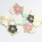 Cherry Blossoms Flowers Charms Pendant 10pcs/lot DIY Jewelry Making