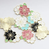 Cherry Blossoms Flowers Charms Pendant 10pcs/lot DIY Jewelry Making