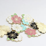Cherry Blossoms Flowers Charms Pendant 10pcs/lot DIY Jewelry Making