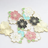 Cherry Blossoms Flowers Charms Pendant 10pcs/lot DIY Jewelry Making