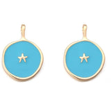 10Pcs Enamel Star Charm for DIY Jewelry Making