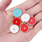 10Pcs Enamel Star Charm for DIY Jewelry Making