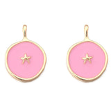 10Pcs Enamel Star Charm for DIY Jewelry Making