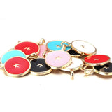 10Pcs Enamel Star Charm for DIY Jewelry Making