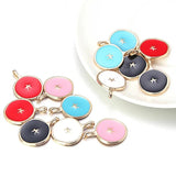 10Pcs Enamel Star Charm for DIY Jewelry Making