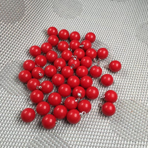 Red Coral Bead Pendant for Jewelry Making