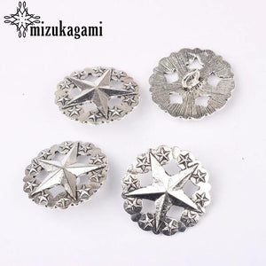 Zinc Alloy Hollow Stars Buttons Charms 3pcs/lot 35MM DIY Making Accessories