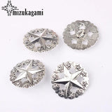 Zinc Alloy Hollow Stars Buttons Charms 3pcs/lot 35MM DIY Making Accessories