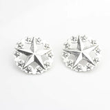 Zinc Alloy Hollow Stars Buttons Charms 3pcs/lot 35MM DIY Making Accessories
