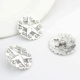 Zinc Alloy Hollow Stars Buttons Charms 3pcs/lot 35MM DIY Making Accessories