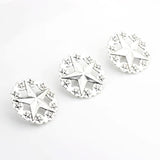 Zinc Alloy Hollow Stars Buttons Charms 3pcs/lot 35MM DIY Making Accessories