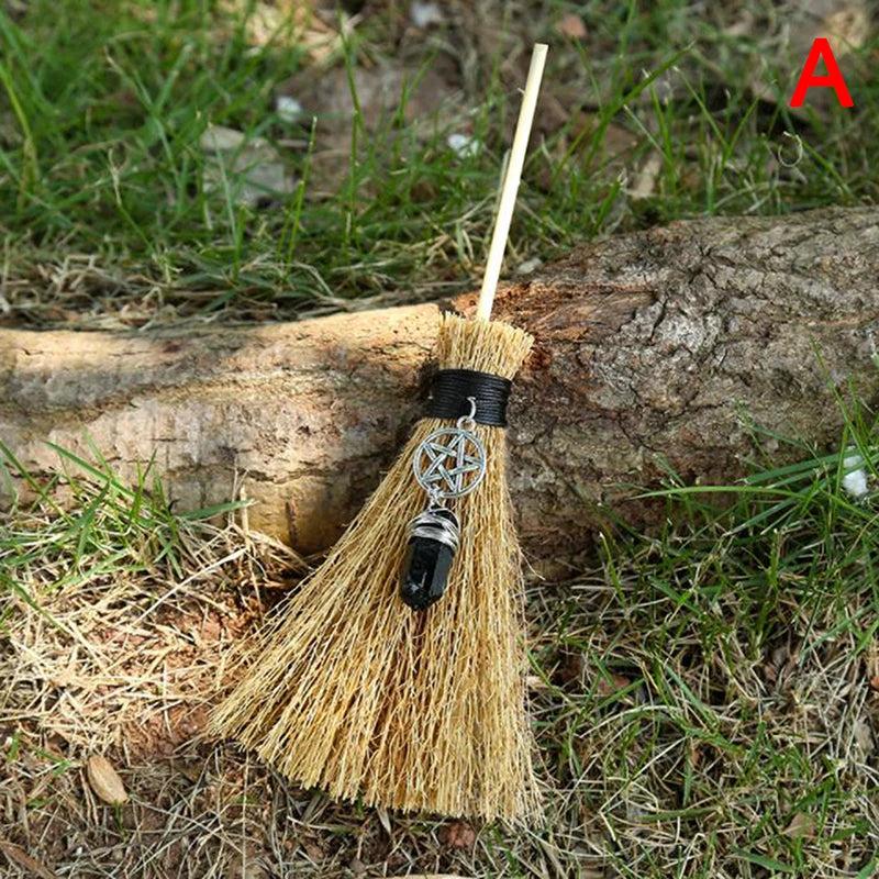 Mini Witch Broom for Dust Removal Witchcraft Accessories