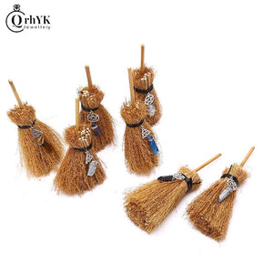 Mini Witch Broom for Dust Removal Witchcraft Accessories