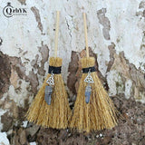 Mini Witch Broom for Dust Removal Witchcraft Accessories