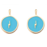 10Pcs Enamel Flash Charm for DIY Jewelry Making