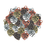 200Pcs Mini Heart Charms for DIY Jewelry Making