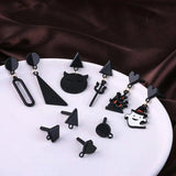 10pcs Spray Paint Geometric Earrings DIY Jewelry Accessories