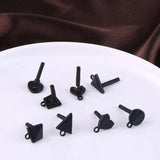 10pcs Spray Paint Geometric Earrings DIY Jewelry Accessories