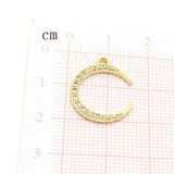 10pcs Zircon Moon Earring Charms Crescent Moon Choker Necklace Bracelet Pendants