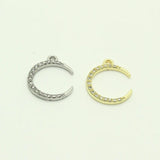 10pcs Zircon Moon Earring Charms Crescent Moon Choker Necklace Bracelet Pendants