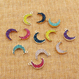 5pcs Small Moon Necklace Pendant Resin Earring Base Findings DIY Jewelry Gift