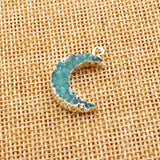 5pcs Small Moon Necklace Pendant Resin Earring Base Findings DIY Jewelry Gift