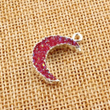 5pcs Small Moon Necklace Pendant Resin Earring Base Findings DIY Jewelry Gift