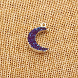 5pcs Small Moon Necklace Pendant Resin Earring Base Findings DIY Jewelry Gift