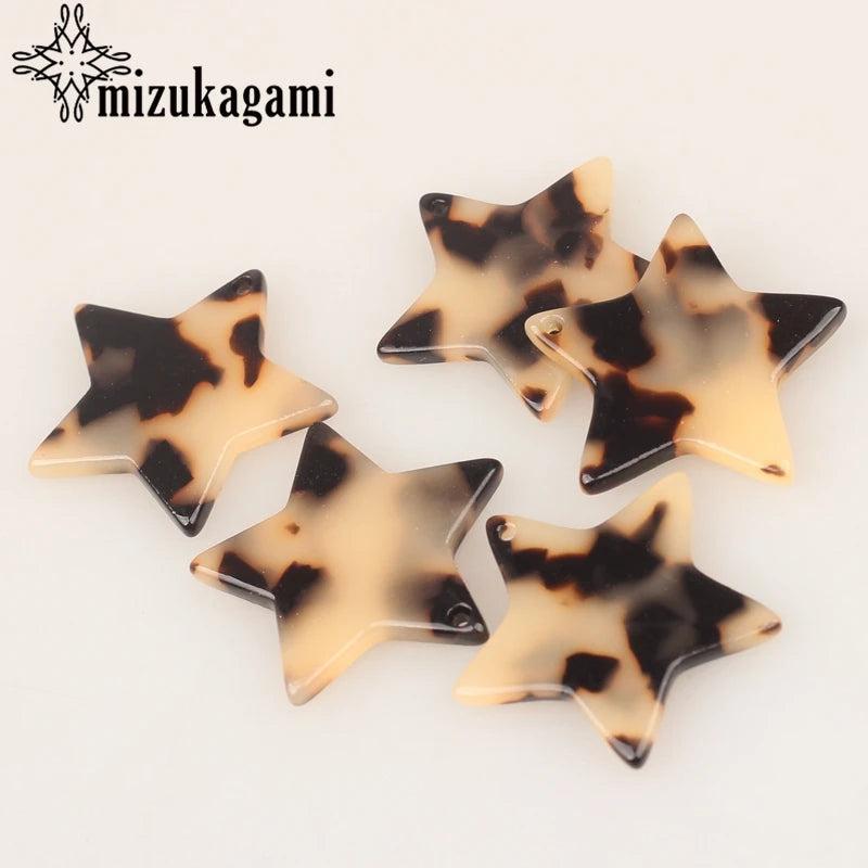 Acetic Acid Resin Star Charms - DIY Jewelry Making Earrings Accessories