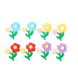 8Pcs Acrylic Flowers Charms for Earrings Keychain Diy