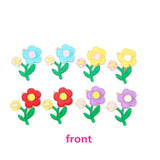 8Pcs Acrylic Flowers Charms for Earrings Keychain Diy