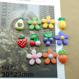 Flower Cherry Carrot Strawberry Grape Avocado Earring Charms